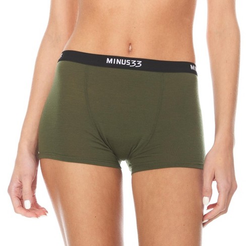 Minus33 Merino Wool Micro Weight - Women's Wool Boyshorts Woolverino Olive  Drab Green L : Target