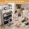 Shoe Storage Cabinet with 2 Flip Drawers and 2 Swivel Drawers ¨C Freestanding Slim Entryway Organizer with Adjustable Shelves - 4 of 4