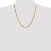 Black Bow Jewelry 4.5mm, 14k Yellow Gold, Diamond Cut Solid Rope Chain Necklace - 2 of 4