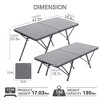 PORTAL Folding Camping Table for 4-6 Person, Large Aluminum Portable Table with Adjustable Height and Carry Handle for Picnic, BBQ, Camping - 3 of 4