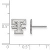 Black Bow Jewelry 10k White Gold Tennessee Volunteers NCAA Post Earrings - 2 of 3