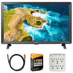LG 24 inch Class LED HD Smart TV with webOS + Accessories + Warranty Bundle - 1 of 4