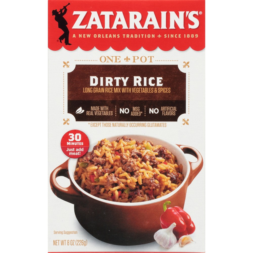 DIRTY LONG GRAIN WHITE RICE, ONIONS, AND BELL PEPPERS, WITH AUTHENTIC CAJUN SEASONINGS DINNER MIX, DIRTY RICE