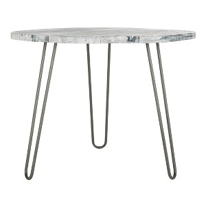Mindy Wood Top Dining Table White - Safavieh