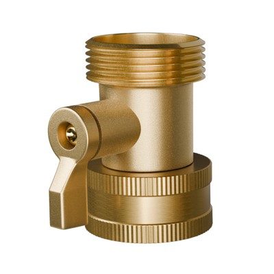Infurnic Hose Nozzles and Wands 2 Pack 3/4" Brass Garden Hose Shut Off Valve, Heavy Duty Water Hose Shutoff Valve, Durable Brass Hose Connector