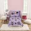 NoJo Disney Minnie Mouse I am Awesome Lavender and Pink, Daisy Duck, Rainbow Hearts and Stars Super Soft Toddler Blanket - 4 of 4