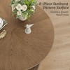 Arceso Round Coffee Table, 35" Rustic Modern Circle Coffee Tables with 2-Tier Storage Shelf, Wood Coffee Table for Living Room, Dark Walnut - 3 of 4
