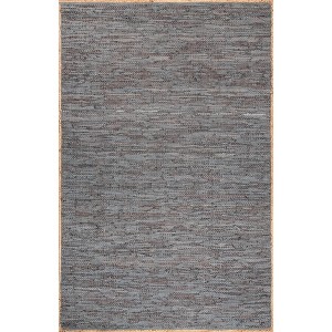 Nuloom Sabby Hand Woven Leather Flatweave Indoor Area Rug - 1 of 4