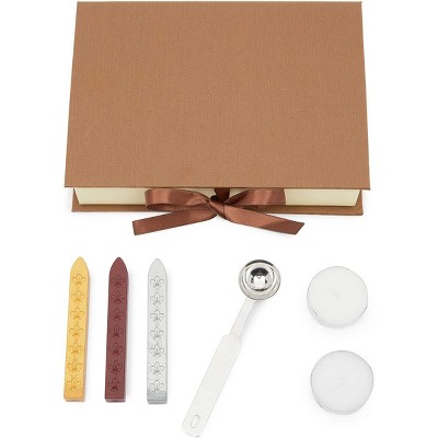 79 Piece Soy Wax Candle Making Kit, DIY Supplies with Iron Stands, Wood and Cotton Wicks, Centering Bars, Adhesive Stickers (2.5 lbs)