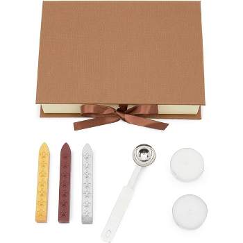 Bright Creations 7 Piece Box Set Letter Sealing Wax Seal Stamp Gift Kit, Bee Design