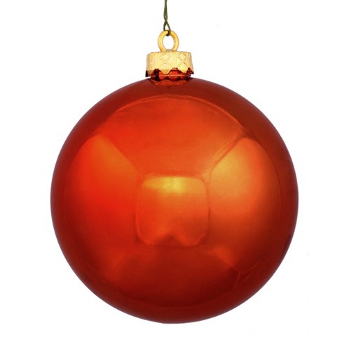  YETTASBIN Orange Solid Color Large Christmas Ornament