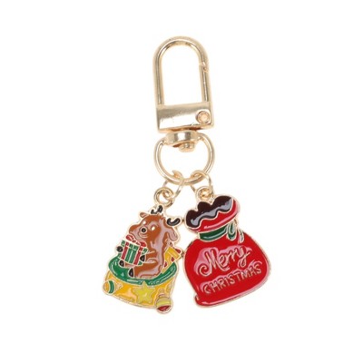 Unique Bargains Christmas Keychain Lobster Clasp Keychain Zinc Alloy 2.24" 1 Pc