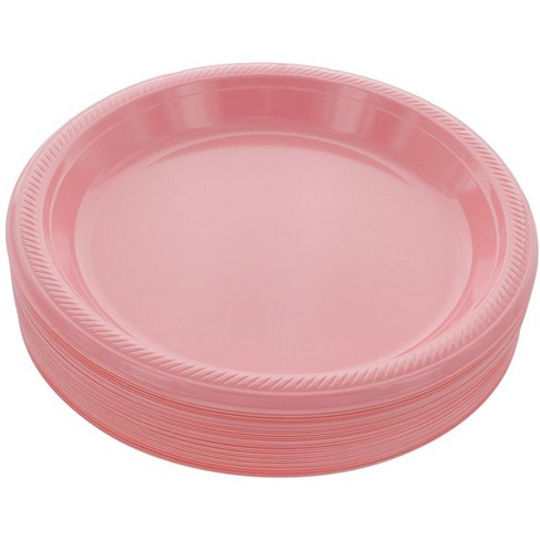 Sparksettings Pink Disposable Paper Dessert Plates 6 3/4 Inches