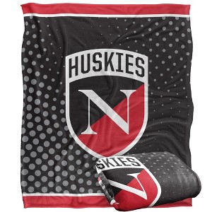 Northeastern University Logo Dots Silky Touch Blanket White 50x60 - 1 of 4