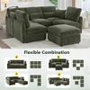 Whisen Multi-Functional Chenille Sofa with Modular Ottoman, USB Ports & Phone Holder - 3 of 4