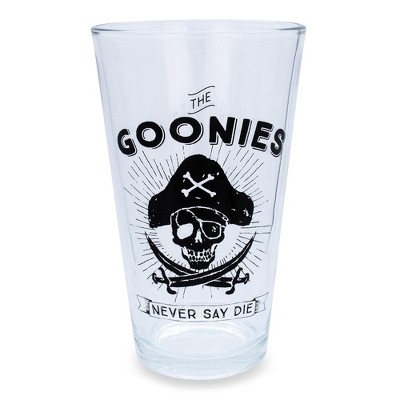 Silver Buffalo The Goonies "Never Say Die" Pint Glass | Holds 16 Ounces