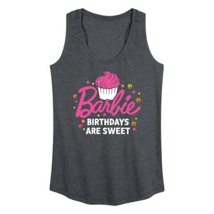 Women's - Barbie - Birthdays Are Sweet Graphic Racerback Tank - 1 of 4