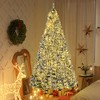 9' Prelit Artificial Flocked Christmas Trees, with Snow Frosted Branches, Warm White LED Lights, Auto Open - 2 of 4