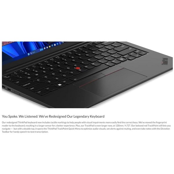 Lenovo ThinkPad X1 Carbon Gen 12 14" WUXGA IPS Laptop, Intel Core Ultra 7, 16GB RAM, 512GB SSD, Windows 11 Pro (21KDSN2100) 4
