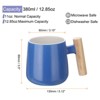 Unique Bargains Ceramic Simple Handmade Wooden Handle Coffee Mugs - 2 of 4