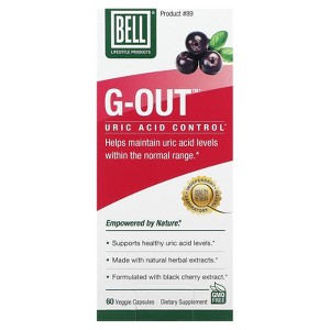 Bell Lifestyle G-Out, Uric Acid Control, 60 Veggie Capsules - 1 of 3