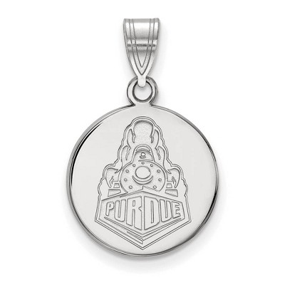 Black Bow Jewelry 14k White Gold Purdue Boilermakers NCAA Medium Pendant