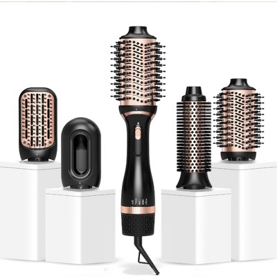 NICEBAY Hair Dryer Brush, Black Blow Dryer Brush, Oval Barrel Hot Air Brush for Drying, Straightening, Curling, Blowout Hair Dryer Brush for Women