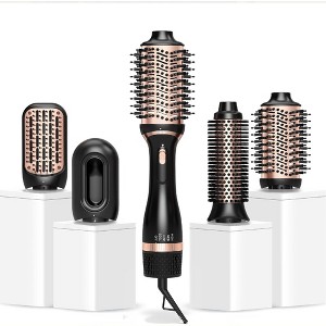 NICEBAY Hair Dryer Brush, Black Blow Dryer Brush, Oval Barrel Hot Air Brush for Drying, Straightening, Curling, Blowout Hair Dryer Brush for Women - 1 of 4