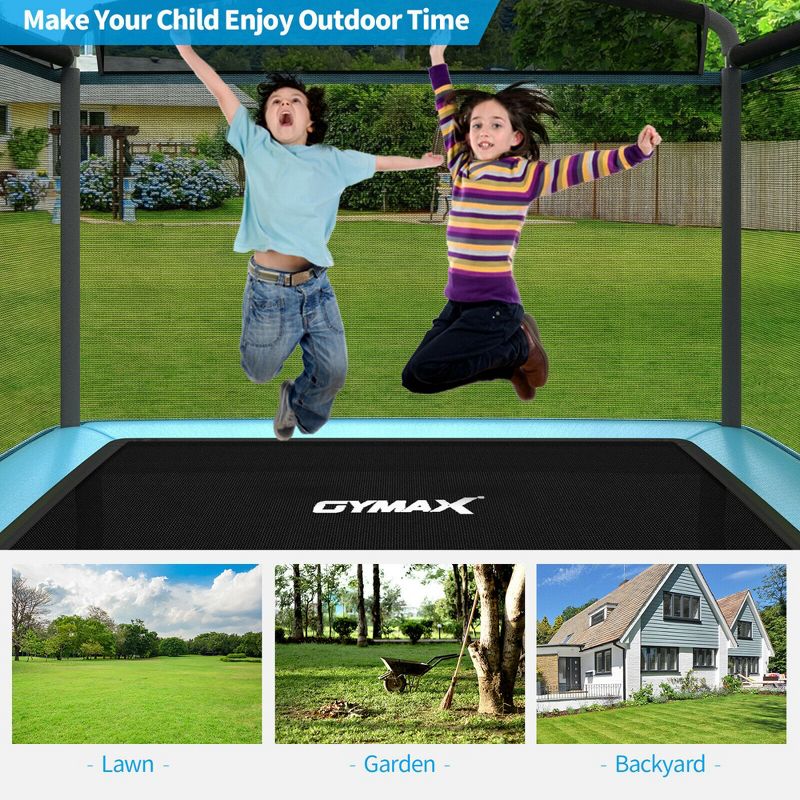 Costway 6FT Kids Recreational Trampoline W/Swing Safety Enclosure Indoor/Outdoor, 5 of 11