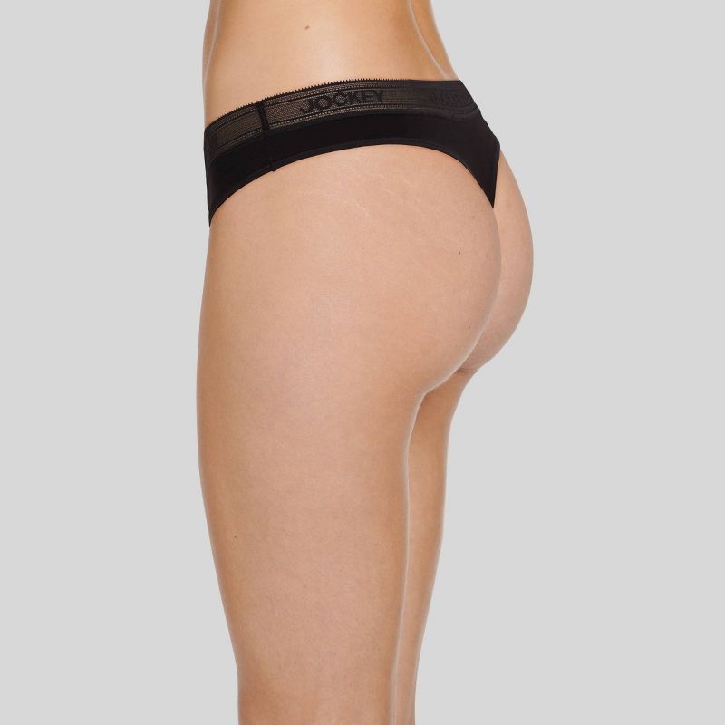 Jockey Generation™ Women's 2pk Worry Proof Light Absorbency Period Panty Thong, 3 of 9