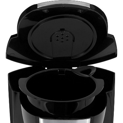 Sleek 12-Cup Black Programmable Coffee Maker with Auto Shutoff