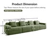 Modular 4-Seat Boneless Straight Sectional Sofas, Deep Seat Cloud Sectional Couch with Throw Pillows, Plush Corduroy Fabric - 4 of 4