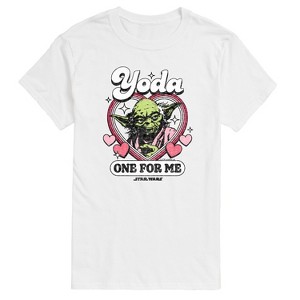 Men's - Star Wars - Valentine Yoda One For Me Short Sleeve Graphic T-Shirt - 1 of 4