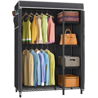 Vipek V7c Basic Garment Rack With Cover Portable Closets Heavy Duty ...