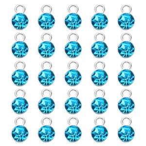 Unique Bargains Metal Bulk Elegant DIY Crafts Jewelry Making Birthstone Pendant 50 Pcs - 1 of 4
