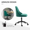 Vynxaria Vinsetto Mid-Back Office Chair, Velvet Fabric Swivel Scallop Shape Computer Desk Chair for Home Office or Bedroom, Green - 4 of 4