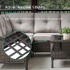 Belord 5PCS Outdoor Sectional Patio Furniture Set with Swivel Chairs, All Weather Wicker L Shape Outdoor Sectional Sofa Outdoor Conversation Set - 4 of 4