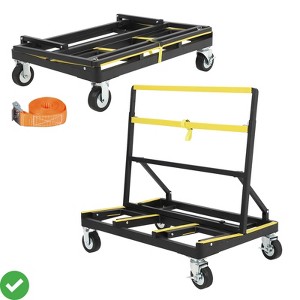 Foldable Dolly 2200 lbs Capacity with Rubber Swivel Casters Folding Drywall Panel Cart Heavy Duty - 1 of 4