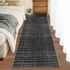 Modern Striped Area Rug Washable Rug Stain Resistant Foldable Indoor Carpet with Non-Slip Backing Low Pile Floor Cover for Living Room Bedroom - 4 of 4