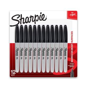 Sharpie 12pk Permanent Markers FineTip Black