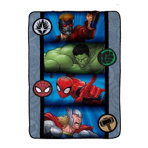 Marvel Avengers Full Bed Blanket Gray, Blue