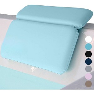 Bath Pillow for Tub with Headrest for Neck and Back Support, 2-Panel Luxury Bathtub Pillow with Strong Suction Cups - 1 of 4