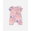 Girls Printed Floral Organic Cotton Romper - Deux par Deux - 3 of 3