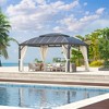 EROMMY 12'x14' Hardtop Gazebo, Permanent Outdoor Aluminum Patio Gazebo with Aluminum Composite Double Roof for Patio Lawn and Garden - 2 of 4