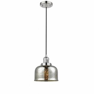 Bell - 1 Light Cord Hung Mini Pendant In Industrial Style-10 Inches Tall and 8 Inches Wide - 1 of 1