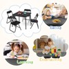 Folding Card Table and Chair Set, Upholstered Foldable Table and Chair Set, Portable Metal Frame Children's Activity Table and Chairs Set - 3 of 4