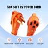 VEVOR 50 ft RV Extension Cord, 50 Amp, Heavy Duty STW RV Power Cord, NEMA 14-50R Female NEMA 14-50P Male Plug, Black - 3 of 4