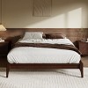 Merax 12-Inch Height Solid Bamboo Platform Bed Frame with Wooden Slats & Metal Support, Queen, Chocolate - 3 of 4