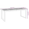 vidaXL Garden Table Acacia Wood Brown, Powder-Coated Black - 4 of 4