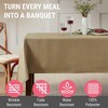 HLC.ME Lincoln Stripe Fabric Tablecloth, Advanced Water, Fade, Stain, and Wrinkle Resistance - 2 of 4